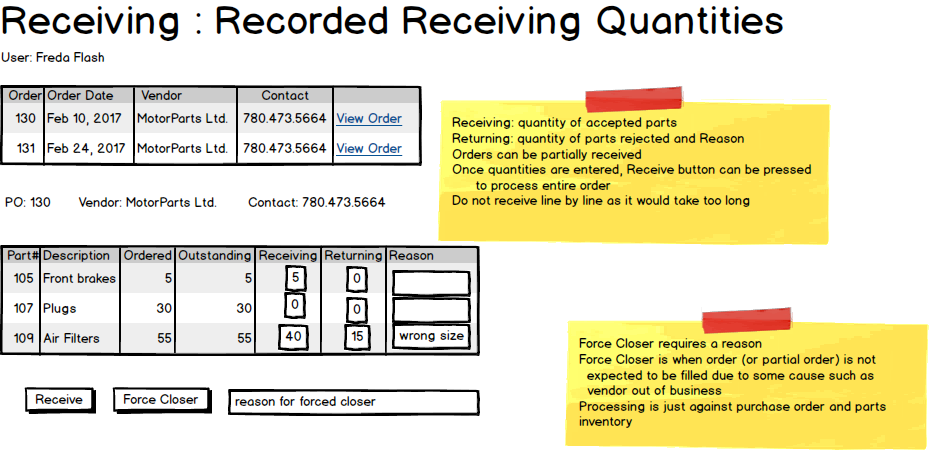 Receiving a partial order