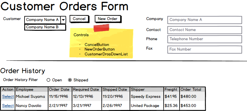 Customer Order History