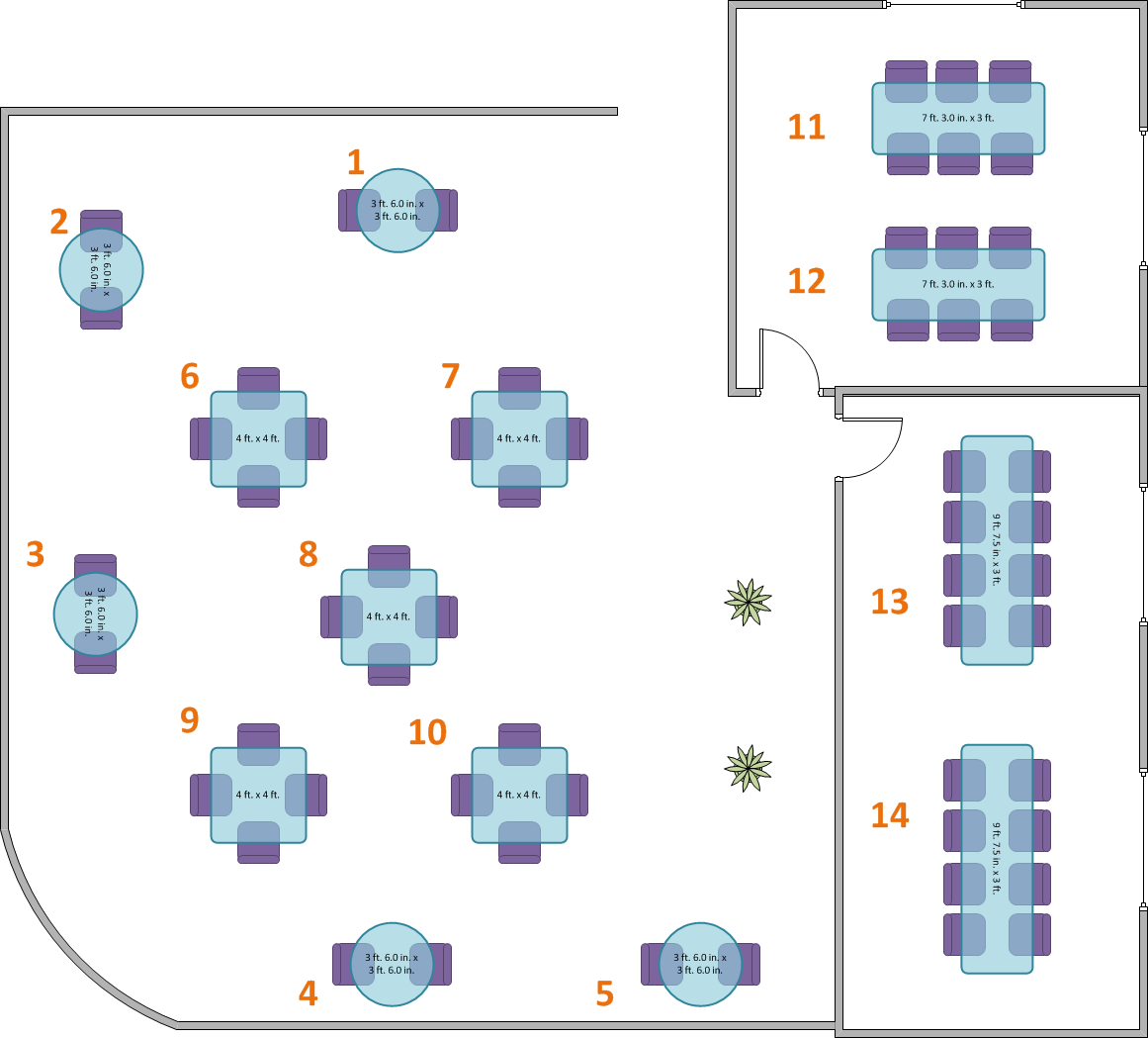 eRestaurant Seating Plan