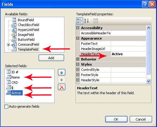 adding template fields